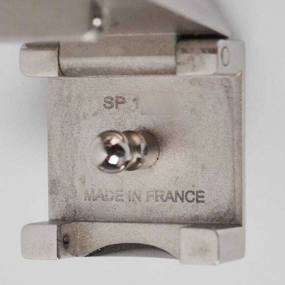 Hermes Bleu Brighton/White Swift Leather Palladium Plated Medor Infini Double... - Picture 9 of 10